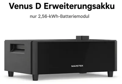 Produktbild von MARSTEK Venus D Erweiterungsakku 2,56kWh für Balkonkraftwerk bis zu 15,36kWh LiFePO4 Speicher Erweiterungsbatterie Zusatzakku für Venus D