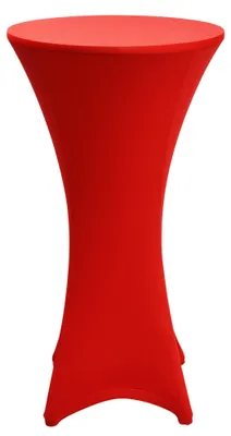 Immagine prodotto di Copritavolo elastico Beautissu per tavolino alto da bistrot, Ø 80-85 cm, rosso