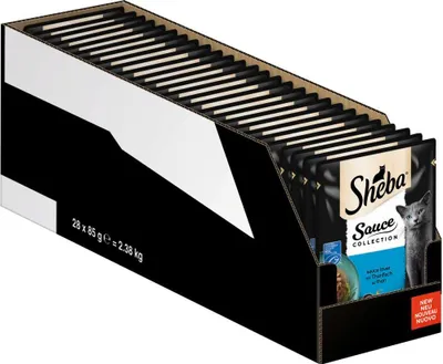 Produktbild von SHEBA® Portionsbeutel Sauce Collection Sauce Lover mit Thunfisch 28 x 85g