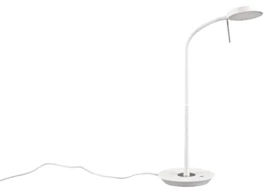 Image de Lampe de bureau réglable moderne blanche à LED intégrées Monza Trio