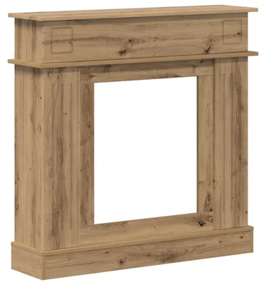 Immagine prodotto di vidaXL Rivestimento per camino, effetto legno artigianale, rovere, 102 x 26 x 100 cm, materiale composito