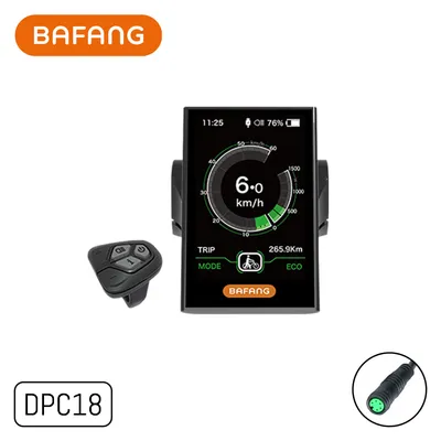 Obrázok produktu pre windmeile | Bafang Display DPC-18, pre BBS01 BBS02 BBSHD a Bafang Controller, 3,5" farebný displej, LCD, E-Bike, Pedelec, HMI APT TGT