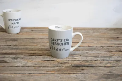 Produktbild von Kaffeetasse Teetasse Becher Tasse  Keramik 350ml Darf`s ein Bisschen Meer sein? Maritim