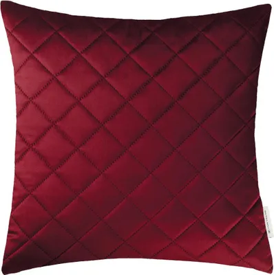 Image de Tom Tailor Housse de coussin décoratif sans rembourrage FrenchVelvet Quilt rouge Taille 45x45cm
