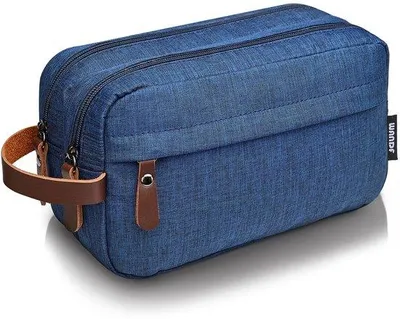 Produktbild von Toilettas für Männer und Frauen, Nylon-Tasche, leicht, blau