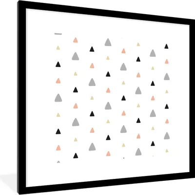 Produktbild von MuchoWow® MuchoWow® Gerahmtes Poster Pastell - Form - Muster 40x40 cm - Poster mit zchwarzem Bilderrahmen - Poster - Plakat im Rahmen