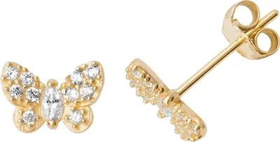 Produktbild von Süße 9 Karat (375) Gold Damen - Paar Ohrstecker mit Zirkonia - 5mm*7mm; TRS27079
