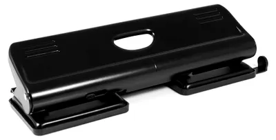 Produktbild von 4-fach Locher mit Anschlagschiene für 22 Blatt, schwarz