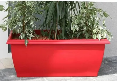 Produktbild von Riviera Red Kunststoff Rechteckiger Kunststofftopf 80 x 40 cm 80 x 40 x 40 x 32 cm