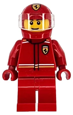 Produktbild von LEGO Minifigur Formula 1 Driver, Ferrari - Male, Red Racing Suit and (cty1863)