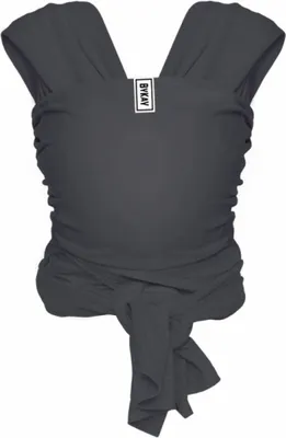 Produktbild von ByKay Stretchy Wrap Deluxe, Babytuch, 18 kg, Anthrazit, Baumwolle