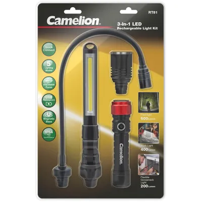 Produktbild von 3-in-1 wiederaufladbares Aluminium-Licht-Sortiment CAMELION