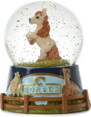 Produktbild von Toi-Toys - Schneekugel - Pferd Dekoration Weihnachten Schnee weiß/braun (stehend)