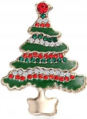 Produktbild von Pinets Weihnachtsbaum-Brosche mit Strasssteinen