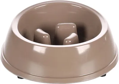 Image de NAPF MANGI, gamelle anti-gloutonie, couleur taupe, en mélaminé, 225 ml