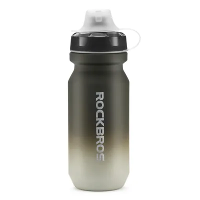 Produktbild von ROCKBROS Trinkflasche Auslaufsicher, Fahrradflasche für Radfahren, Wasserflasche Einhandöffnung Sichere Verriegelung, Grau-weiß-farbverlauf, PP5