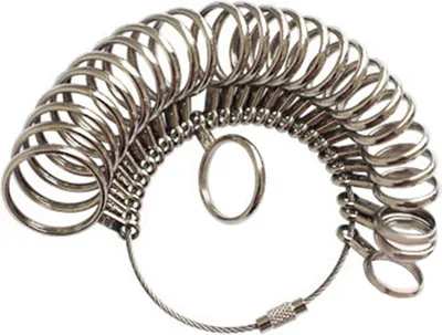 Produktbild von US UK EU Metall-Fingerring-Messgerät, Größenmesswerkzeug-Set zur Schmuckherstellung-1