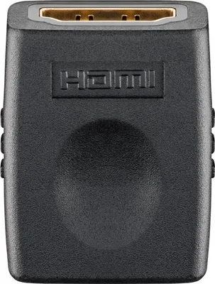 Zdjęcie produktu dla Goobay 60729 Adapter HDMI™, pozłacany, czarny - gniazdo HDMI™ (typ A) > gniazdo HDMI™ (typ A)