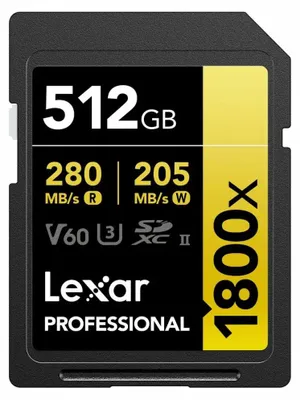 Zdjęcie produktu dla Lexar Professional 1800X 512 Gb