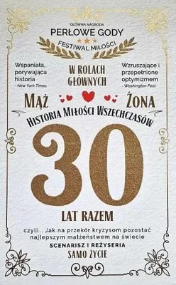 Produktbild von Geschenkgutschein zum 30. Hochzeitstag (Perlenhochzeit) – YEKU