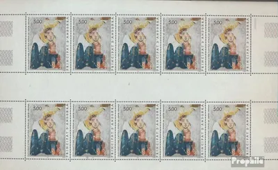 Produktbild von Briefmarken Andorra - Französische Post 1990 Mi 417Klb Kleinbogen (kompl.Ausg.) postfrisch Religiöse Kunst