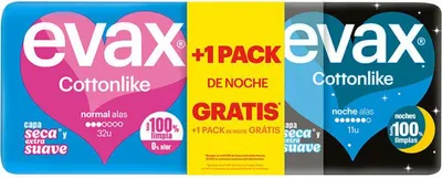 Image de Evax Cotonlike Normal & Night Pads, 43 unités au total