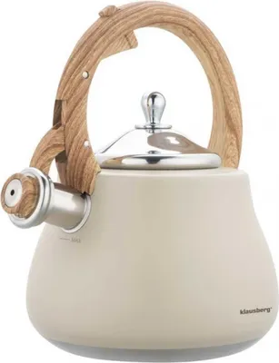 Obrázek produktu pro Pískací konvice Klausberg KB 7919, 2,8 l, tepelně izolovaná rukojeť, indukce, béžová