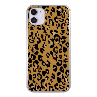 Produktbild von MuchoWow® Handyhülle Schutzhülle Hülle für iPhone 11 Pantherdruck - Gelb - Gold Silikon Softcase Handy Hülle - Handytasche