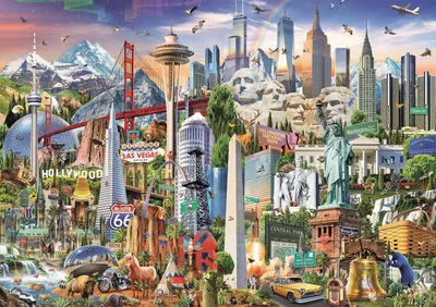 Produktbild von Educa - Puzzle 1500 North America Landmarks