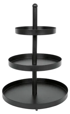Produktbild von Etagere 3stufig schwarz 111690 8712442831860