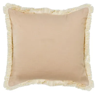 Vierkantkissen 45x10x45 cm, Polyester/Baumwolle/Leinen, Creme