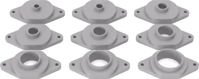 Image de PRIWAS jeu de bagues de copiage compatible avec fraises Metabo | bagues de copiage compatibles avec défonceuses et affleureuses Metabo – type A jeu 2