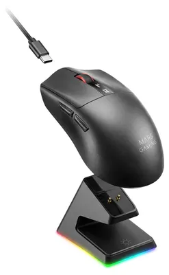 Image de Mars Gaming MMWELITE, Souris pour droitiers, Optique, Bluetooth, 20000 DPI, Noire