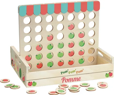 Zdjęcie produktu dla Drewniana gra logiczna - Umieść 4 w kolejce