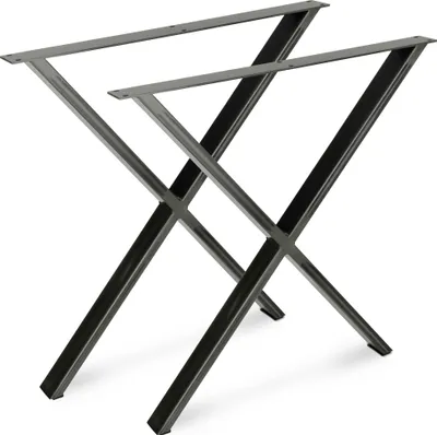 Obrázok produktu pre Magnetické Mobel 2X Design Priemyselné stolové podnože Šikmé kovové stolové nohy Nábytkové krivky | Oceľová šikmá stolová podnož 55x72 cm