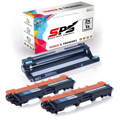 Produktbild von 2X TN243 Toner Cyan + 1x DR243CL Trommel kompatibel für Brother DCP-L3550CDW Brother DR243CL Brother TN243 DCP-L3510 DCP-L3510CDW DCP-L3517 DCP-L3517CDW DCP-L3550 DCP-L3550CDW