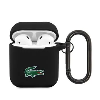 Image de Lacoste Liquid Silicone Croc Logo Case pour AirPods 1/2 noir