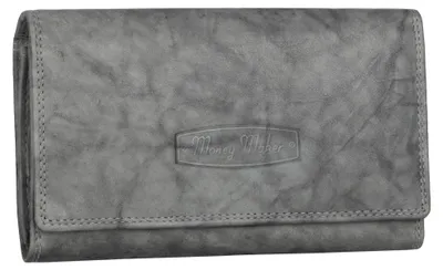 Produktbild von Money Maker RFID Damen Geldbörse Portemonnaie Portmonee Damenbörse Grau (12132)