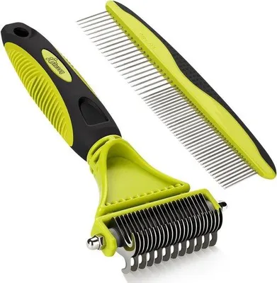 Productafbeelding van Kam voor lang haar, groen, dubbelzijdig