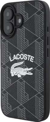 Produktbild von Lacoste, MagSafe Blend Monogram Hülle für iPhone 16, Schwarz