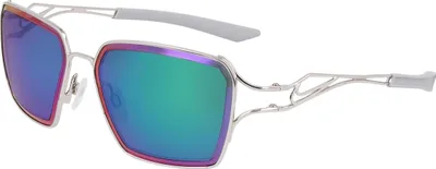 Zdjęcie produktu dla NIKE NIKE VEIL PRISM EV24049 043 SILVER/GREEN MIR/INFRARED MIR 57/14/135 Uni  Sonnenbrillen