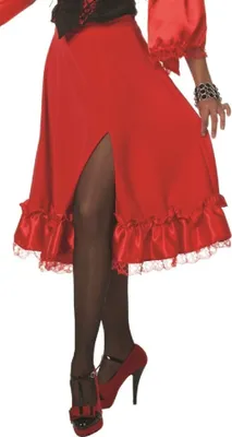 Produktbild von W4434-B-46 rot Damen Rock Cowgirlrock Spanierinrock Gr.46