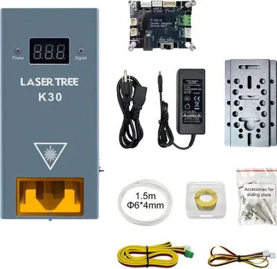 Zdjęcie produktu dla Moduł laserowy, wysokowydajne urządzenie do cięcia, zintegrowane wspomaganie powietrzne, precyzyjna grawerka CNC do drewna/MDF/akrylu, LT-K30, wtyczka UE