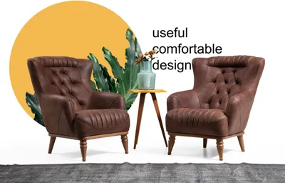 Produktbild von Luxus Möbel Design Sessel Modern Design Sessel Braun Wohnzimmer Neu
