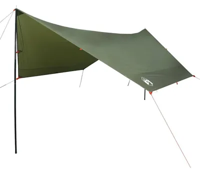 Image de vidaXL Tarp vert olive 438x376x212 cm Imperméable à l'eau