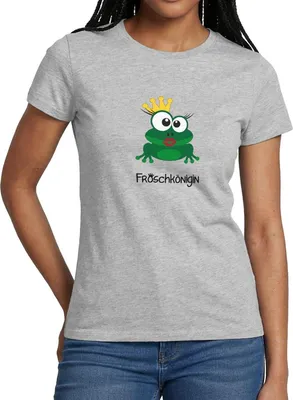 Produktbild von Spreadshirt Froschkönigin Kostüm Märchen Karneval Frauen T-Shirt, XXL, Grau meliert