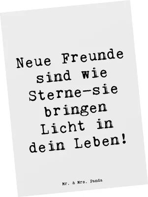 Produktbild von Mr. & Mrs. Panda Postkarte Spruch Neue Freunde finden - Weiß - Geschenk, Ansichtskarte, Freundschaftsreise, Ansichtskarten, Vertrauem, Postkarten, Unterstützer, Trost
