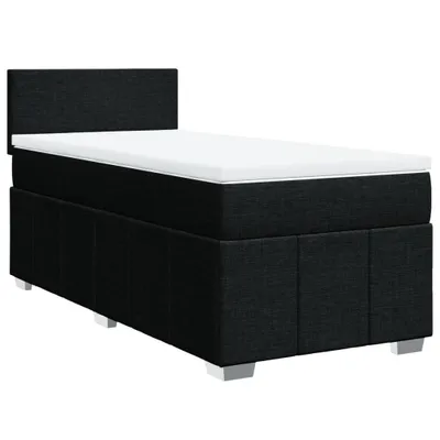 Produktbild von vidaXL Boxspringbett mit Matratze Schwarz 90x190 cm Stoff
