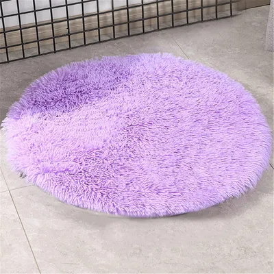 Produktbild von Hundematte Haustierbett Plüsch Lila Durchmesser 40 cm Waschbar