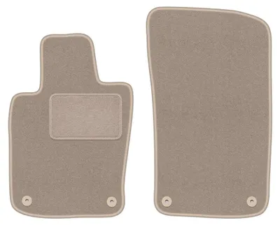 Produktbild von Velours-Fußmatten Vorne für Porsche Panamera 2009-2016 (Fastback) – 2-tlg, Beige, passgenau – Wielganizator LUX